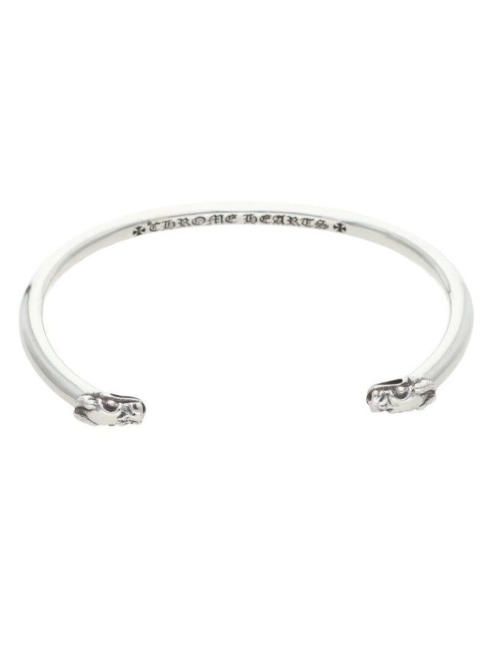 Chrome Hearts Bangle Double Dog Silver Bracelet